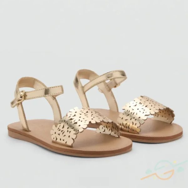 Sandalia dorada MANGO #0002