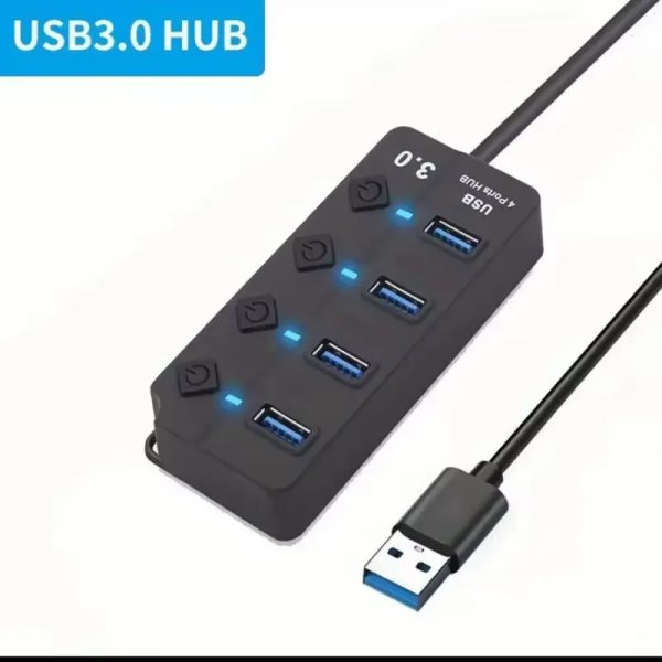 ♻️HUB USB 3.0 de 4 Puertos con Interruptores
