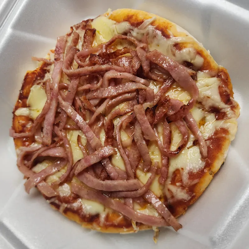 FAST ‍♂️Pizza con Jamón y Queso  Gouda