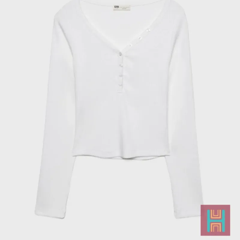 CAMISETA BOTONES BLANCO 0049