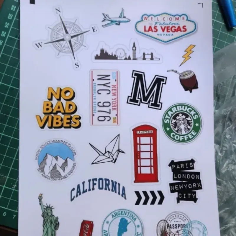 Stikers pegatinas en papel fotográfico