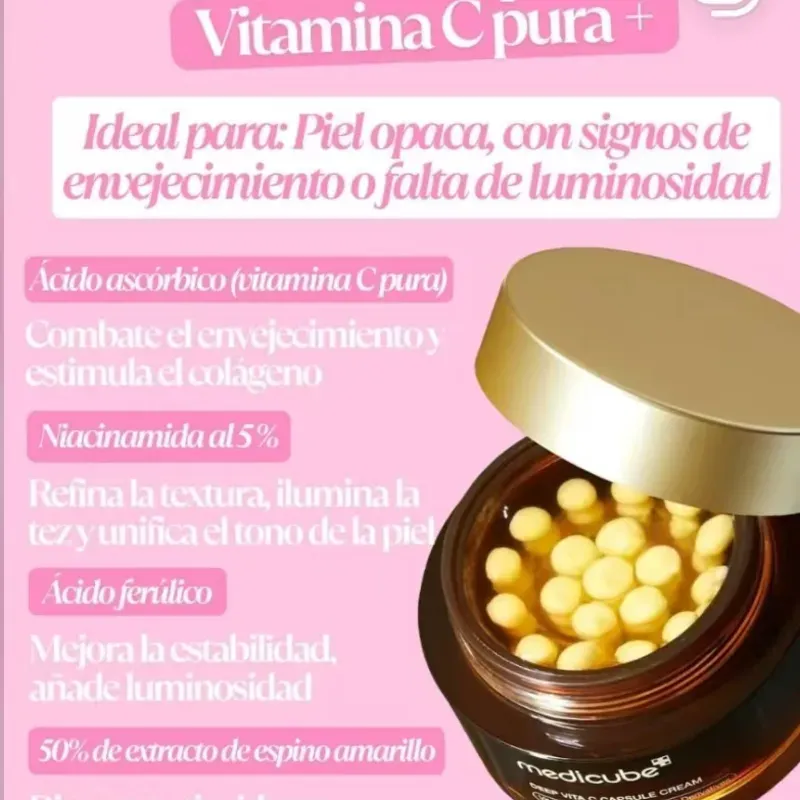 Crema en cápsulas – Vitamina C pura (Medicube) ✨