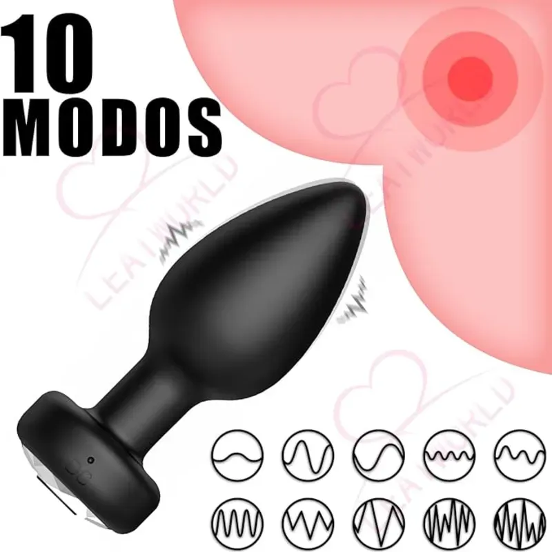  Plug anal Vibrador “Black Pulse” – 10 Modos de Placer 
