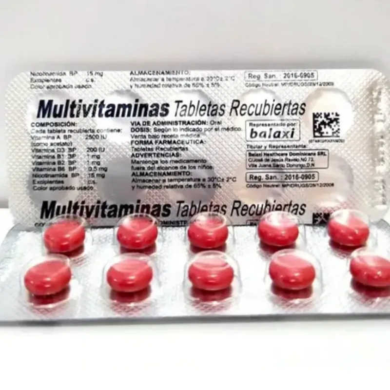  Multivitaminas (Vit A, B1,B2, D3, Niacinamina) (10 tab)