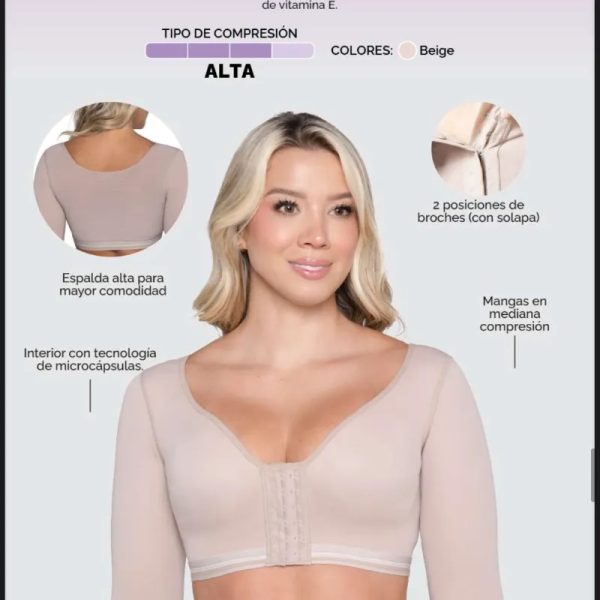 Brasier post operatório con mangas