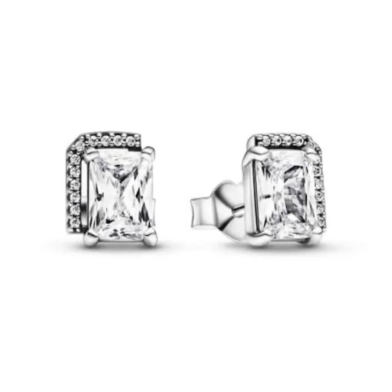 Aretes de Piedra Rectangular