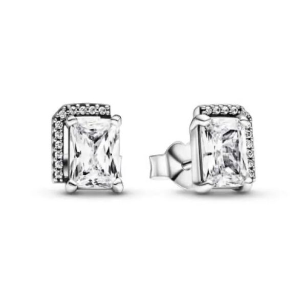 Aretes de Piedra Rectangular