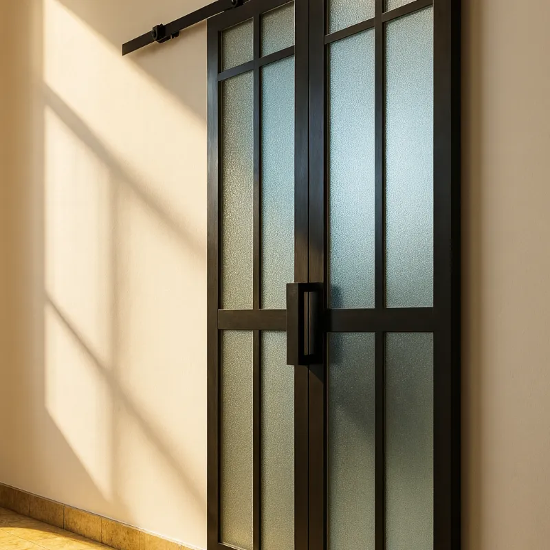 Puerta doble corrediza