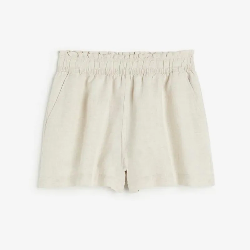 Shorts H&M beige con bolsillo a los lados