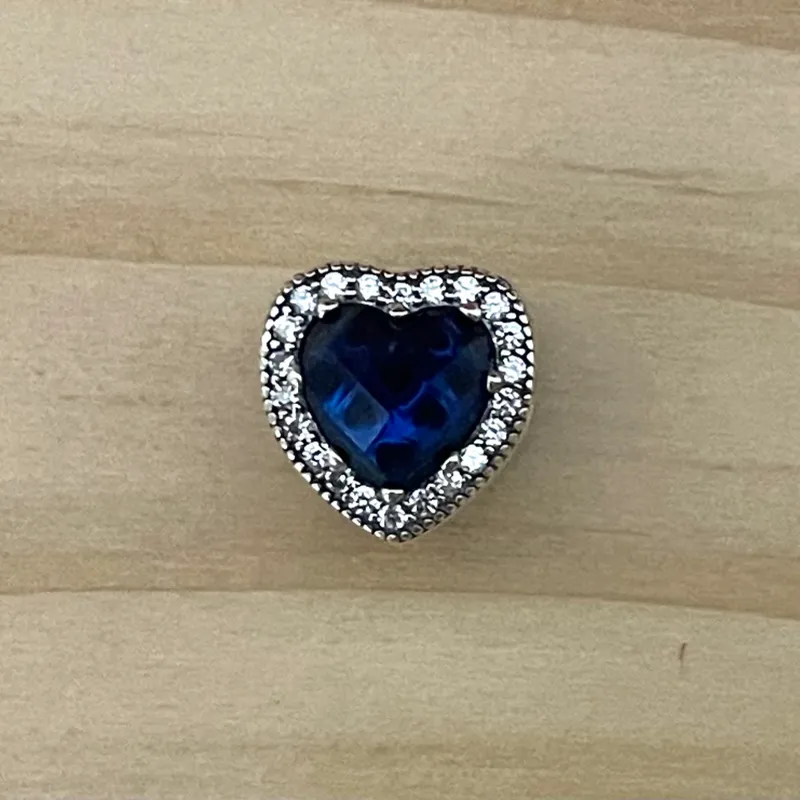Charm Corazón Piedra Azul