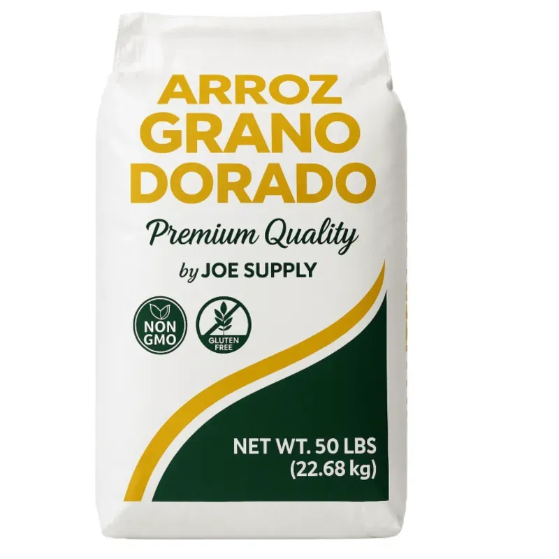 Saco sellado de 50 lb de arroz importado