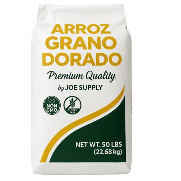 Saco sellado de 50 lb de arroz importado