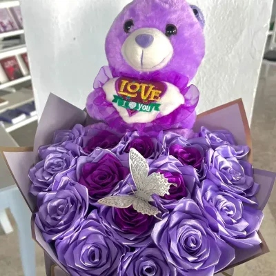 Ramo de 15 Flores + Peluche