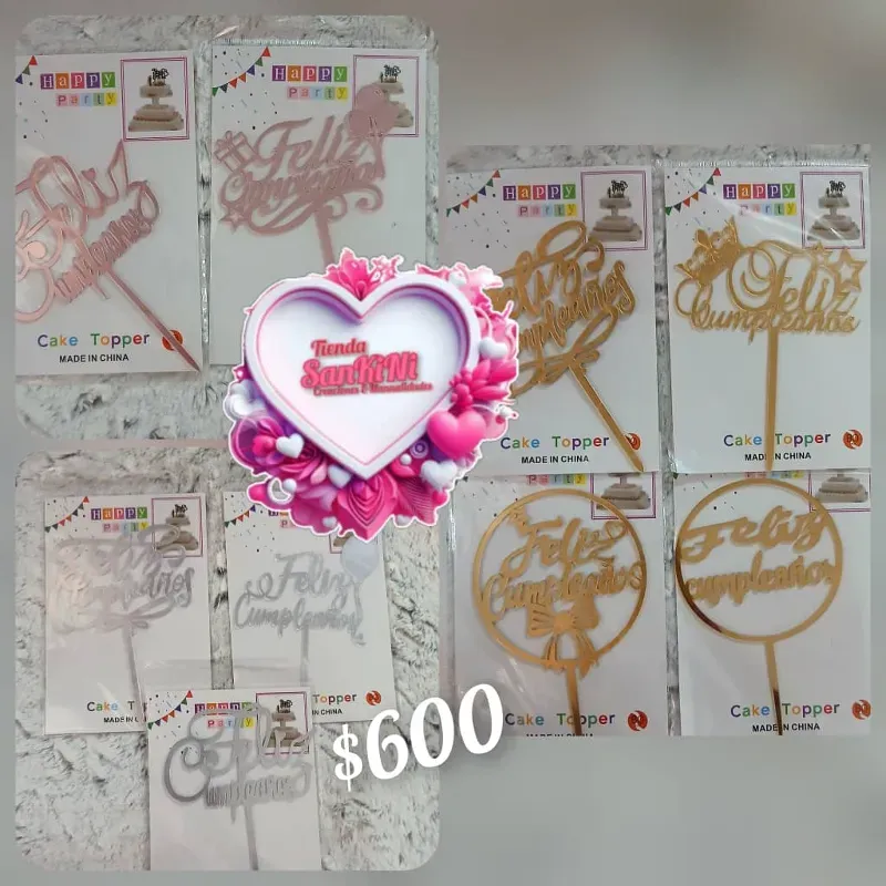 Toppers de acrílico