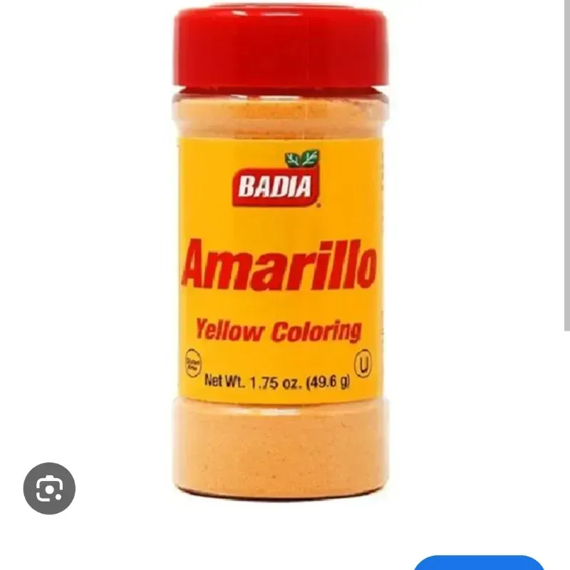 Colorante amarillo alimenticio Badia