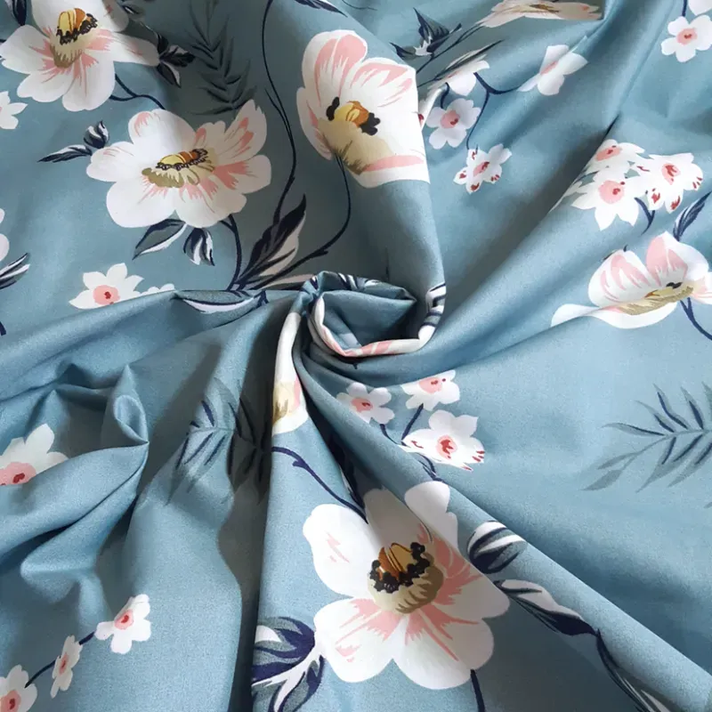 dacron verde opaco flores