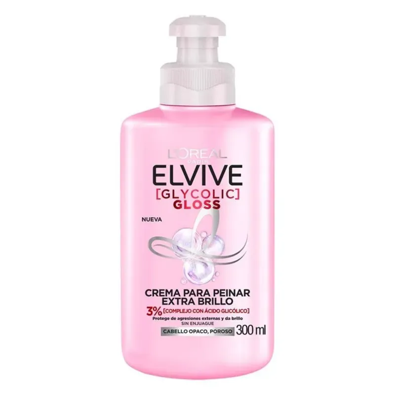 L'Oréal Paris Elvive Glycolic Gloss Crema para Peinar Extra Brillo