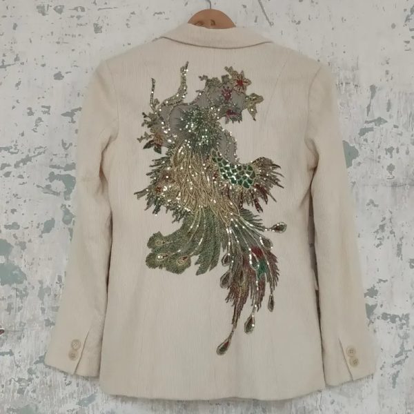 Chaqueta de corduroy blanco