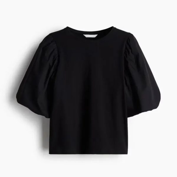 Blusa con mangas de globo H&M