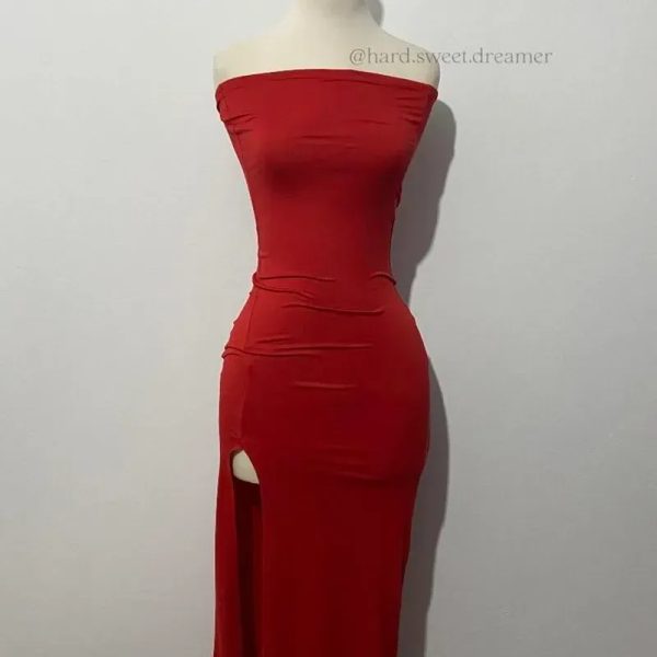 Vestido funda largo