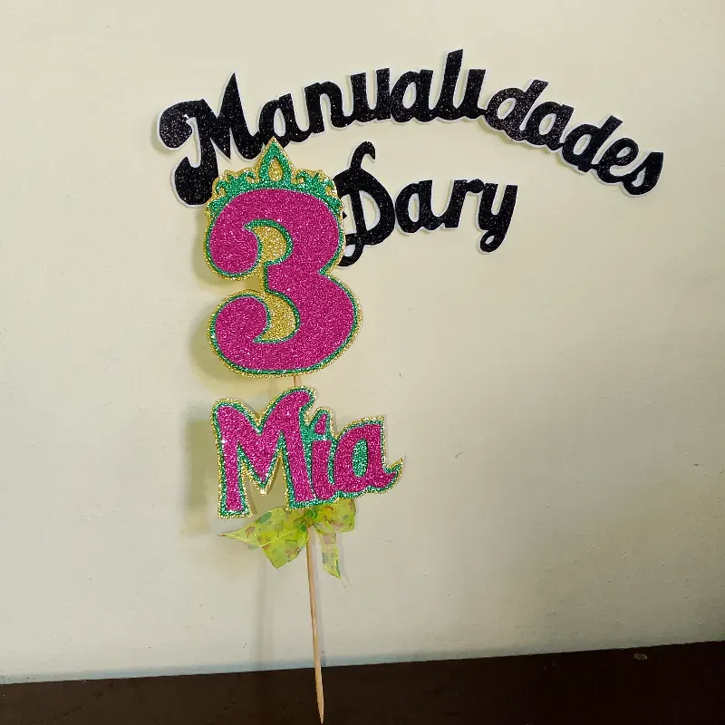 Toppers número con nombre