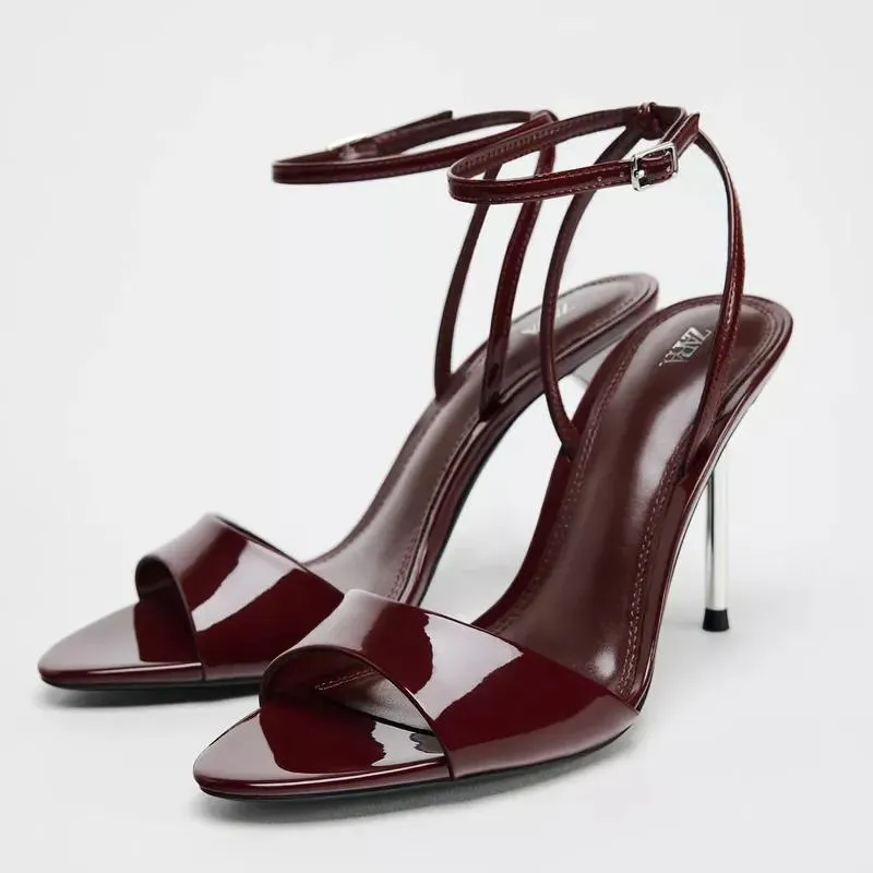 Sandalia Tacón Metálico