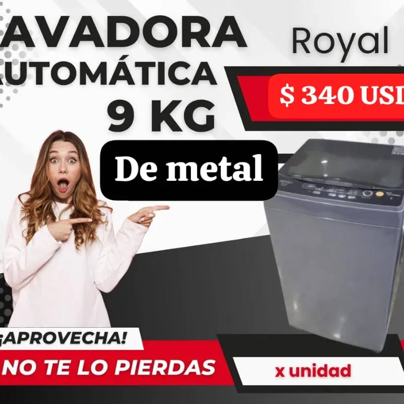 Lavadora Automática de 9 kg 〽️ Royal