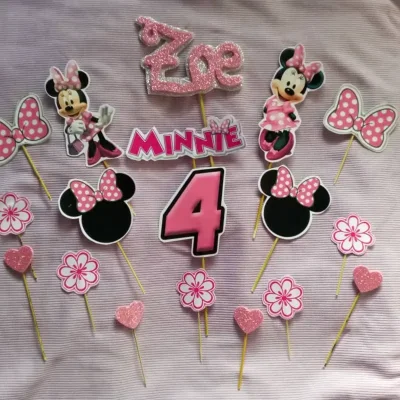 Juego de adornos para cake de papel fotográfico