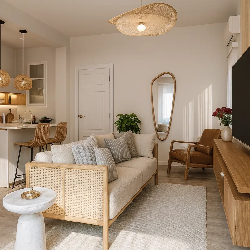 Sofá de Roble & Mimbre