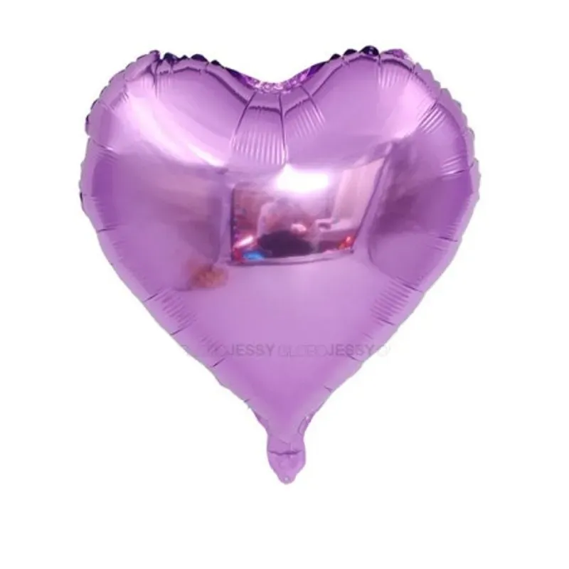 Globo de corazón lila de 10"