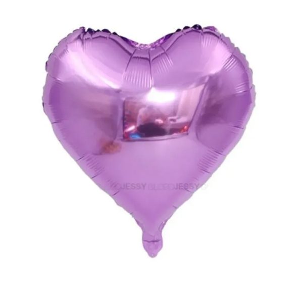 Globo de corazón lila de 10"