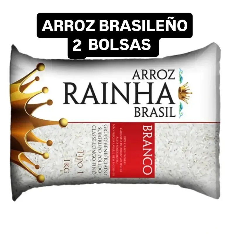 2 BOLSAS ARROZ BLANCO RAINHA 