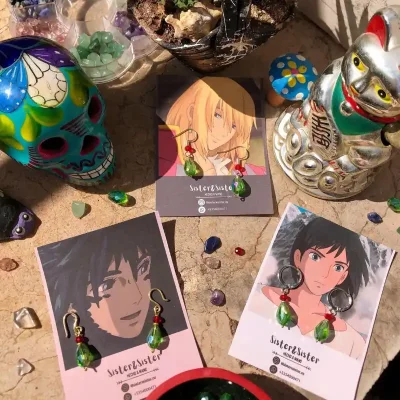 Aretes de Howl del Castillo Ambulante