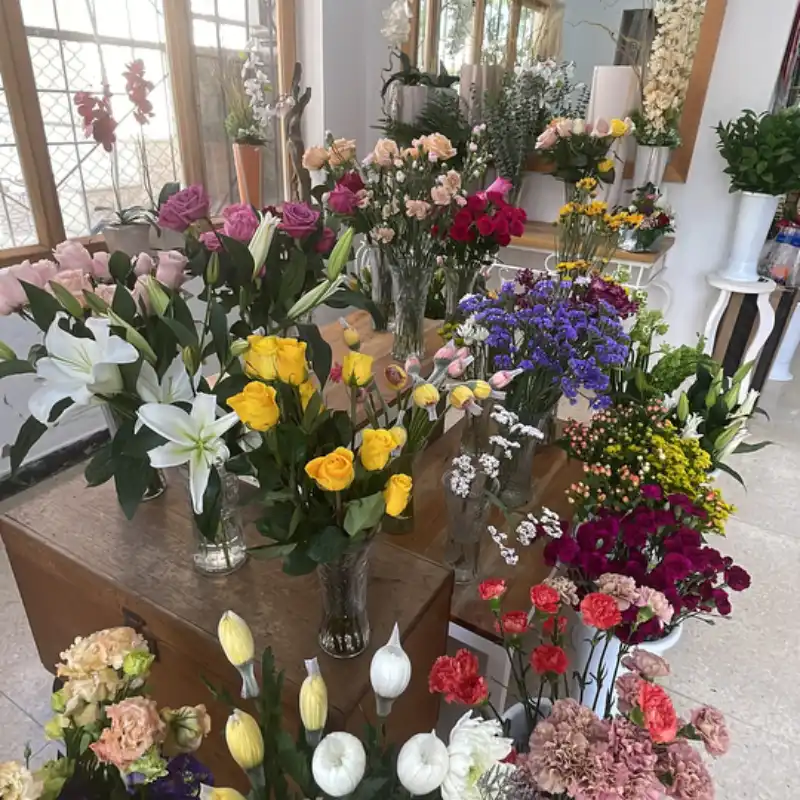 Tipo de flores naturales de la tienda