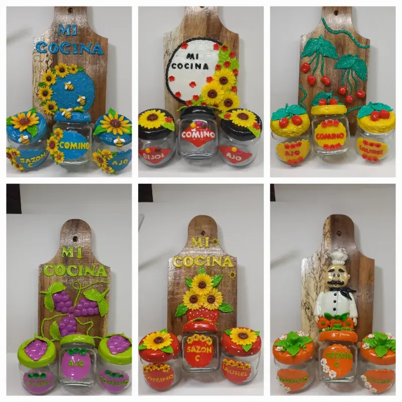 Tabla Decorada con 3 pomitos- 2000 cup