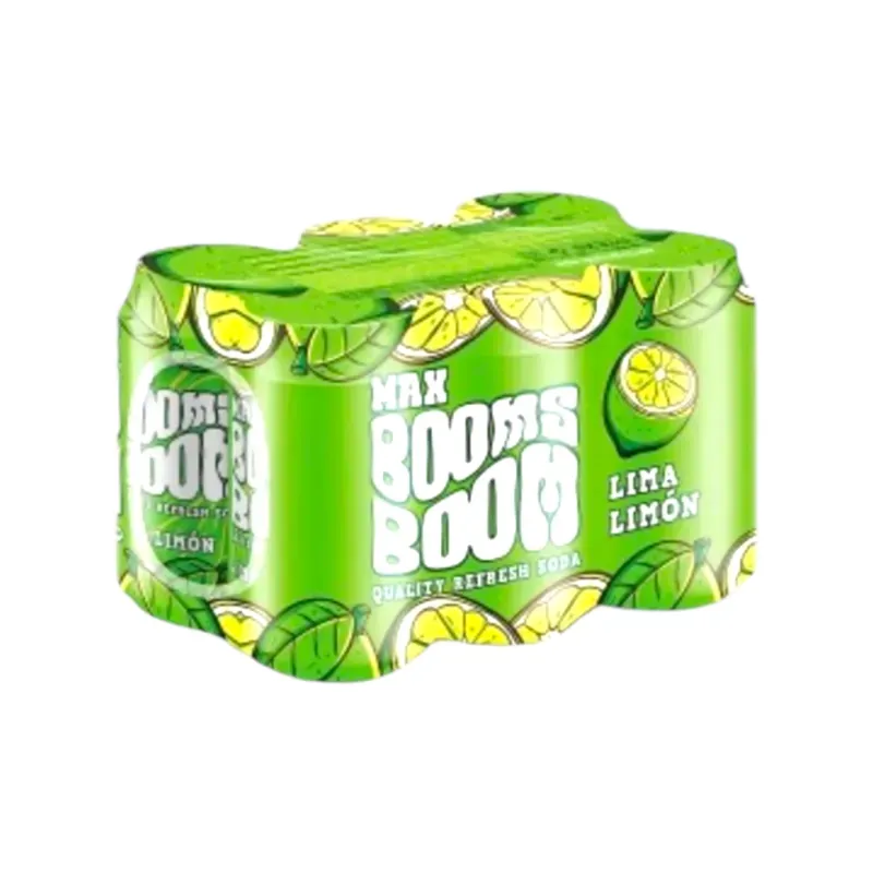  Refresco Boom Limón – Pack de 6 latas (330ml) -