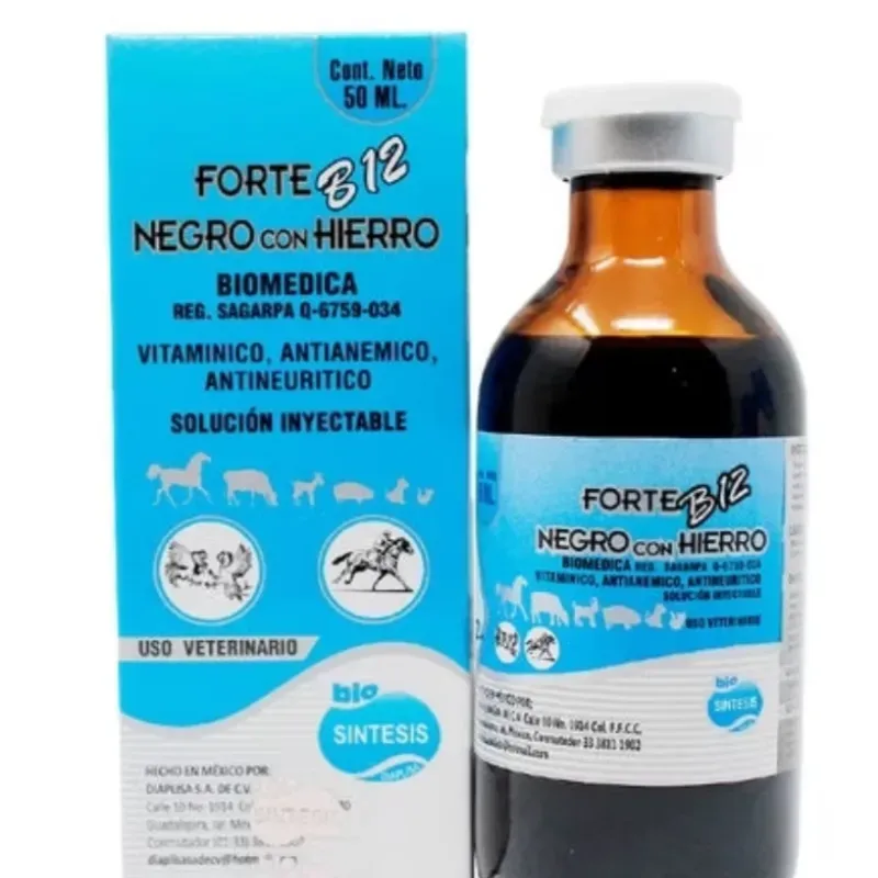 Forte B 12 Negro con Hierro de 50 ML