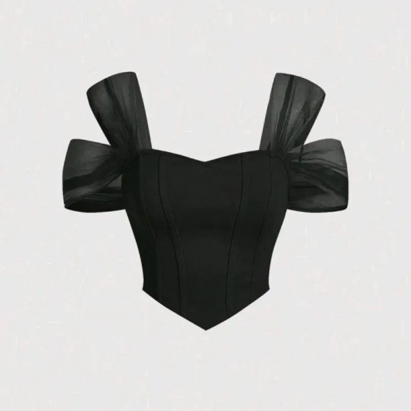 Top estilo corsé — Negro