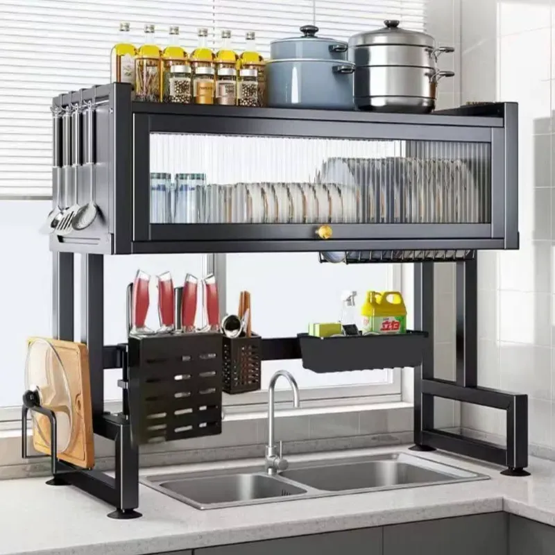 Platero para fregadero doble