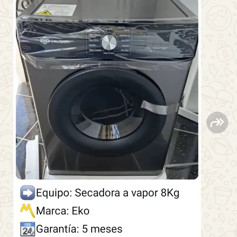 Secadora a vapor 8 kg