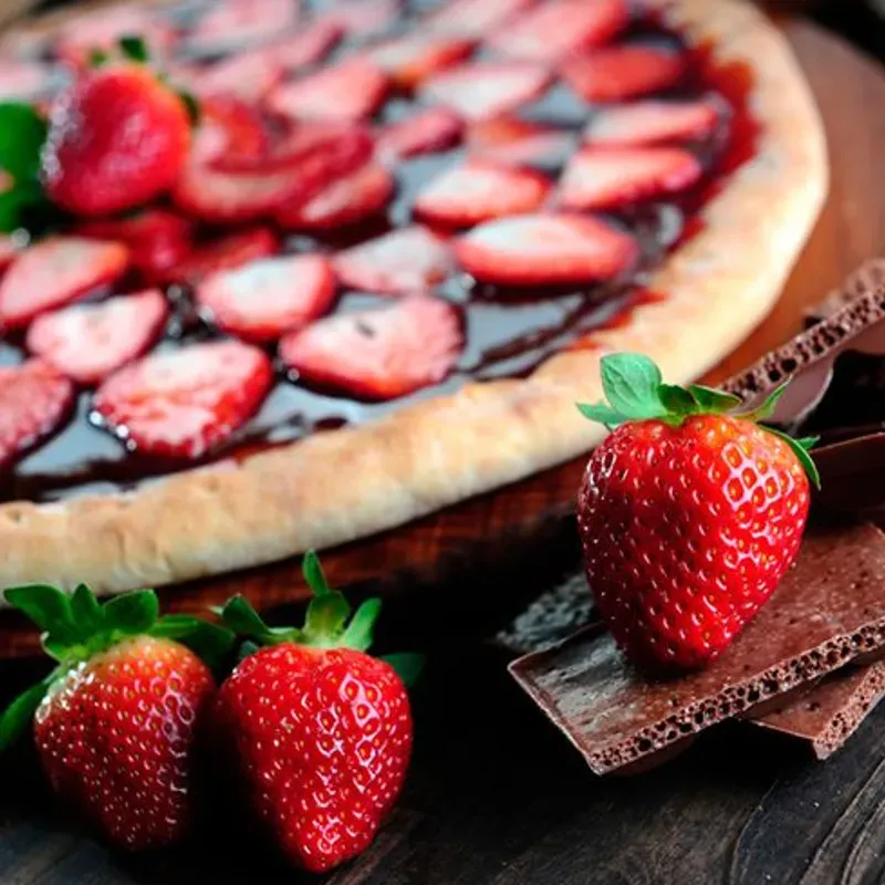 Pizza de.Nutella y Fresas Infantil