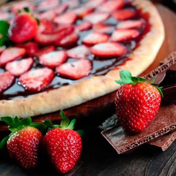 Pizza de.Nutella y Fresas Infantil
