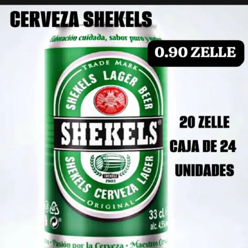 Caja de cerveza shekels