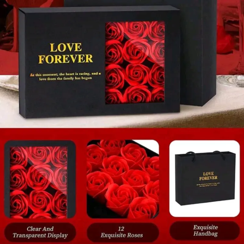 Caja de rosas para joyas