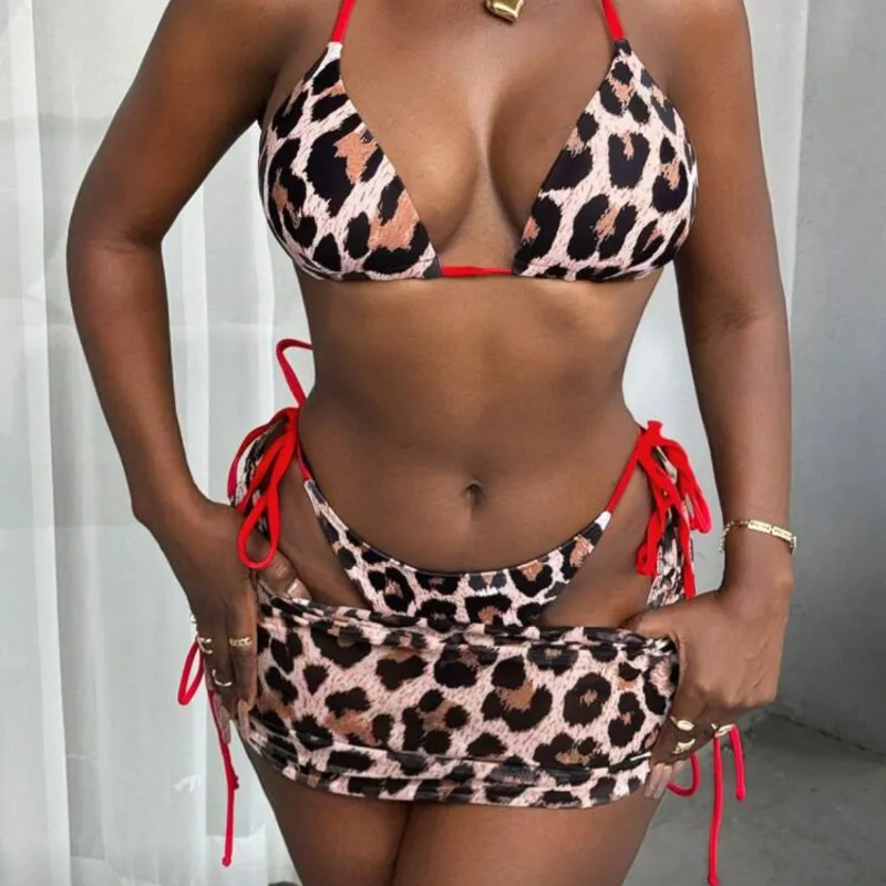 Bikini de estampado de leopardo