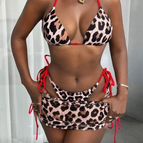 Bikini de estampado de leopardo