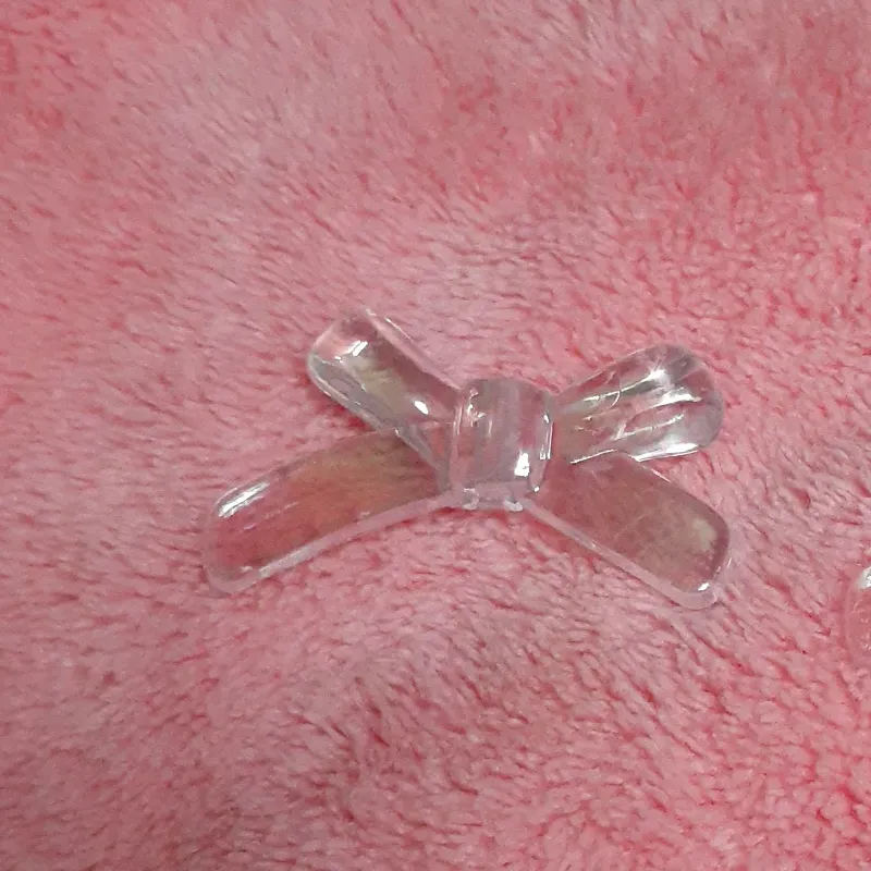 Lazo fino blanco transparente tornasol