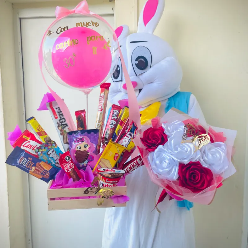  Botarga + Cesta 14 Chuches + Ramo Eterno