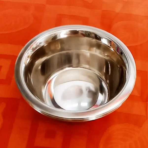 Plato chiquito de acero inoxidable para mascotas