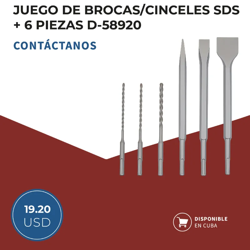 Juego de brocas/cinceles SDS